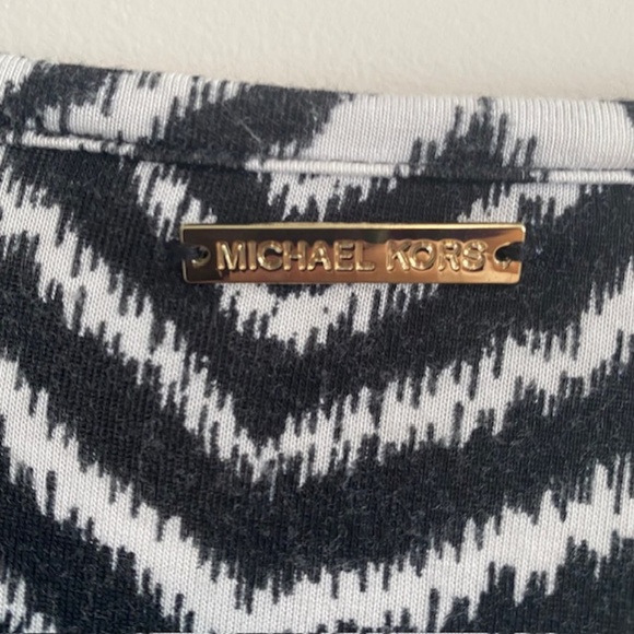 Michael Kors Animal Print Black & White Blouse Size M - Picture 4 of 9
